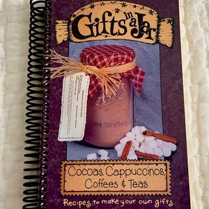 NEVER USED “GIFTS IN A JAR”-COCOA, CAPPUCCINOS, COFFEES & TEAS SPIRAL-BOUND BOOK